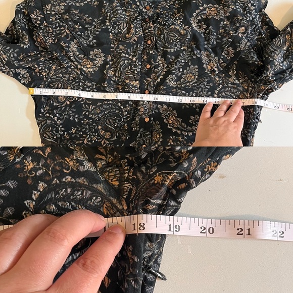 Nicholas Paisley Elsie Dress Black Boho Print - Picture 11 of 14